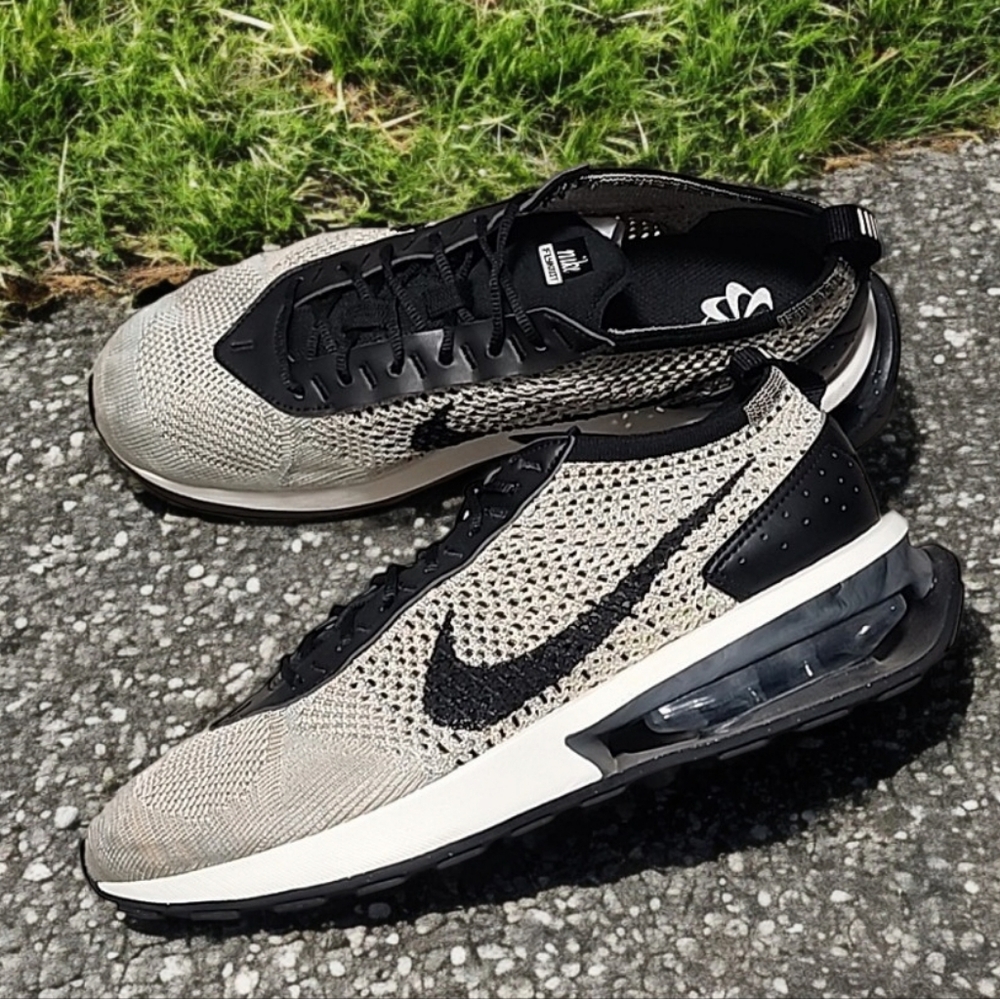 NIKE AIR MAX FLYKNIT Racer W 10 M 8.5 Sesame Black Ocean Cube Pink Oxford - Picture 5 of 17